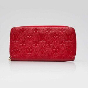 Louis Vuitton Cerise Monogram Empreinte Leather Zippy Wallet